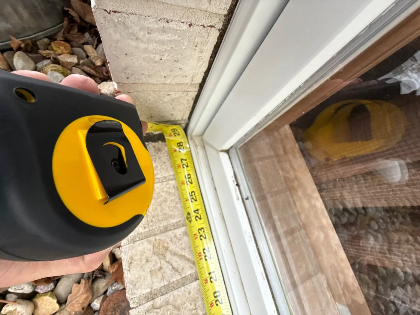 Frame and seal detail on a Trader's Point window job